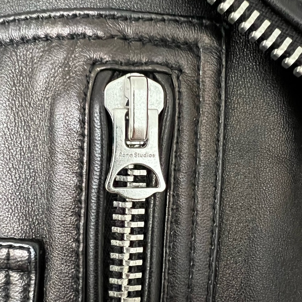 SOLD Acne Studios New Merlyn Black Leather Jacket - Size 34 - Picture 5 of 5